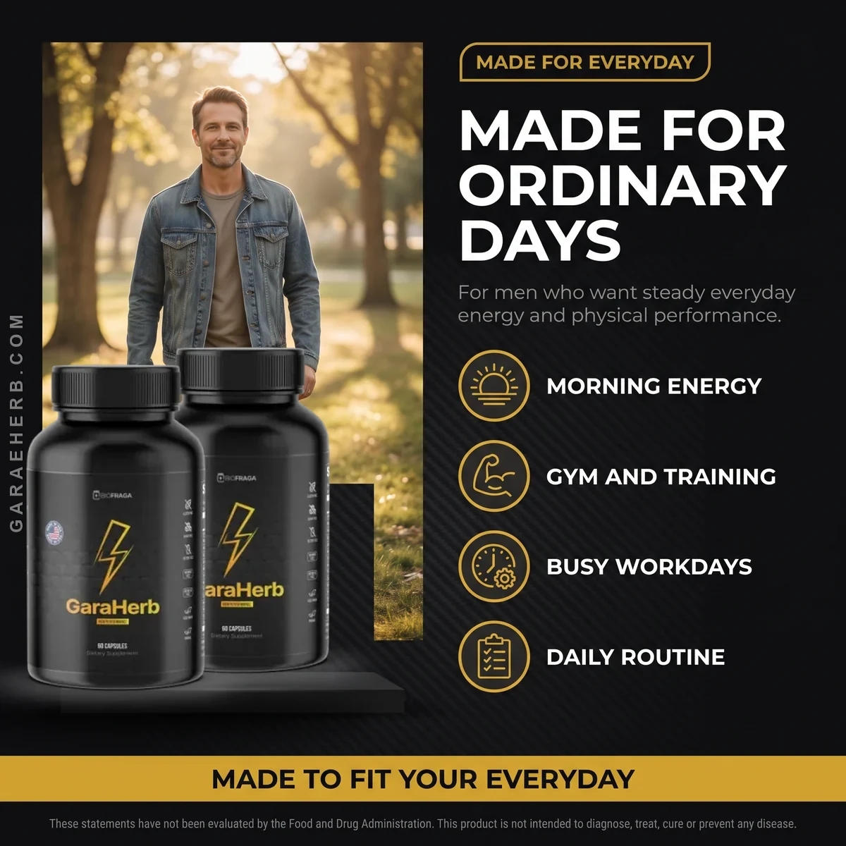 GaraHerb is made for ordinary days: morning energy, gym and training, busy workdays